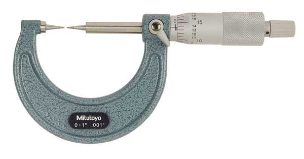 Point Micrometer, 0 to 1