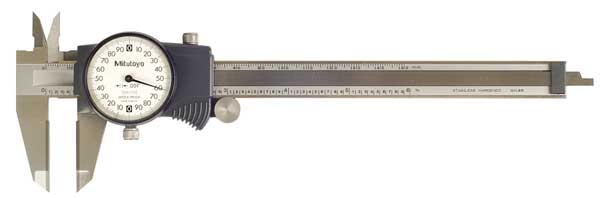 Dial Caliper, 6In, 0.200/Rev, Carbide