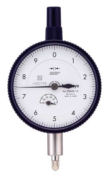 Dial Indicator, 0 to 0.050 In, 0-10