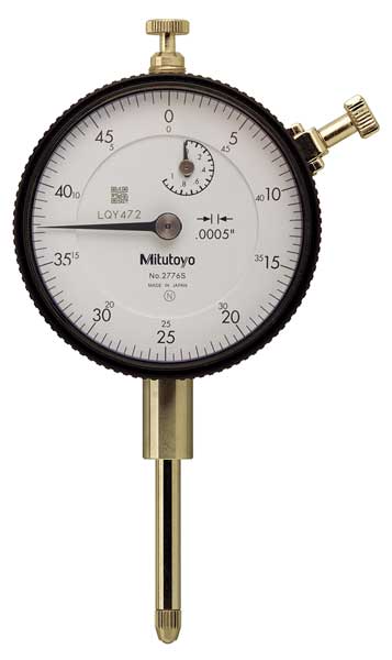 Dial Indicator, 0 to 1 In, 0-50