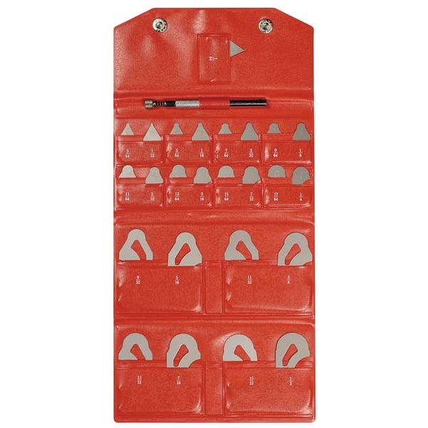 Radius Gage Set, 1/64-1/2 In, 25 Leaves