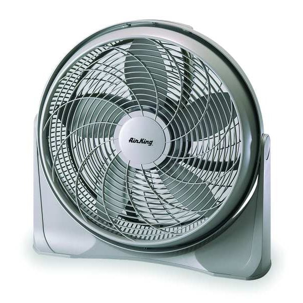 Floor Fan, 20 in, Non-Oscillating, 3 Speeds, 120VAC