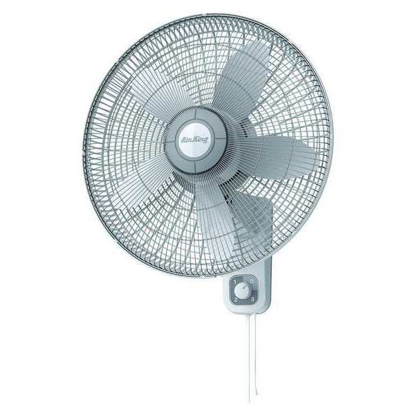 Wall Mount Fan, 18 in, Oscillating, 3 Speeds, 120VAC
