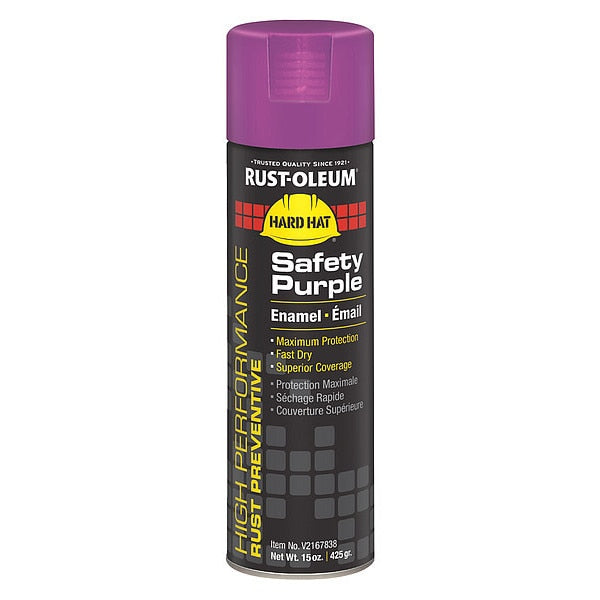 Rust Preventative Spray Paint, Safety Purple, Gloss, 15 oz