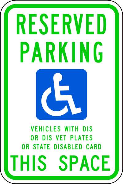 ADA Handicapped Parking Sign, 18