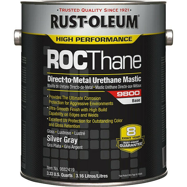 Finish, Silver Gray, Urethane Mastic