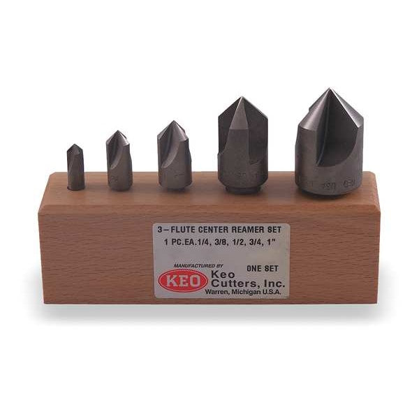 Countersink Set, 5PC, 3FL, 82 Deg, Carbide