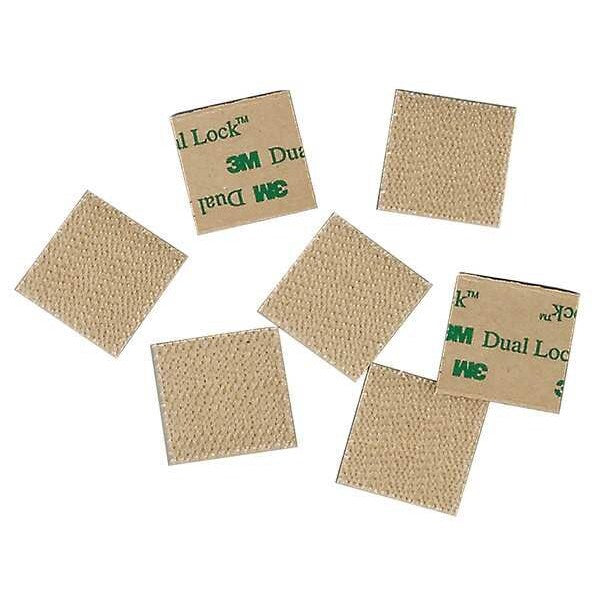 Reclosable Fastener Shapes, Acrylic Adhesive, 2 in, 1 in Wd, Clear, 100 PK