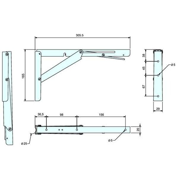 Adjustable Folding Bracket