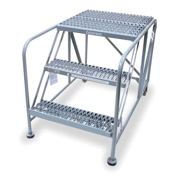 Work Platform, Rolling, Steel, 20 In H