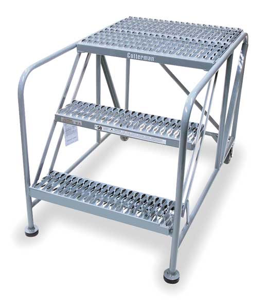Work Platform, Rolling, Steel, 20 In H