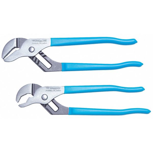 16 1/2 in Straight Jaw Tongue and Groove Plier, Serrated