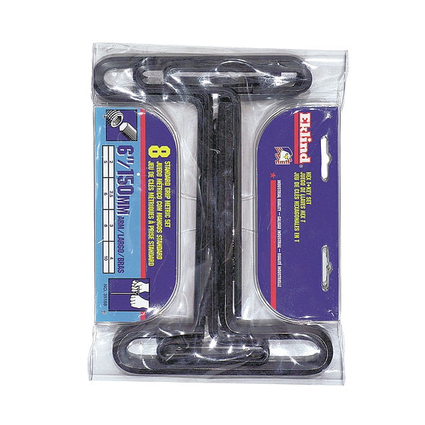8 Piece Metric T-Shape Hex Key Set, 35198