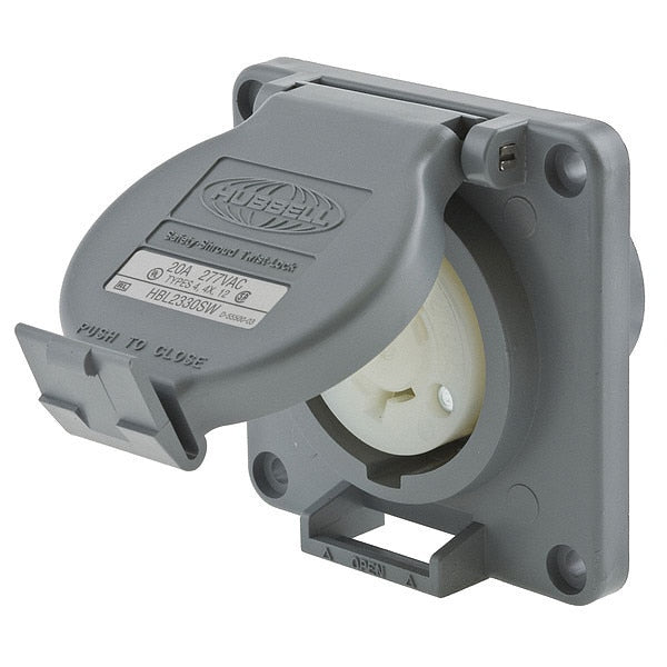 20A Watertight Locking Receptacle 2P 3W 277VAC