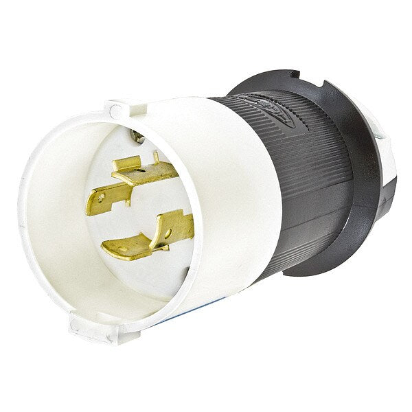20A Twist-Lock Plug 3P 4W 250VAC L15-20P BK/WT