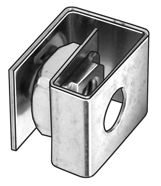 Spring Nut, #10-32, G Shape, Steel, Zinc Plated Finish, 10 PK