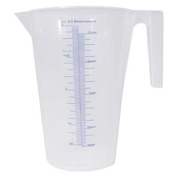 Measuring Container, Fixed Spout, 2 Quart