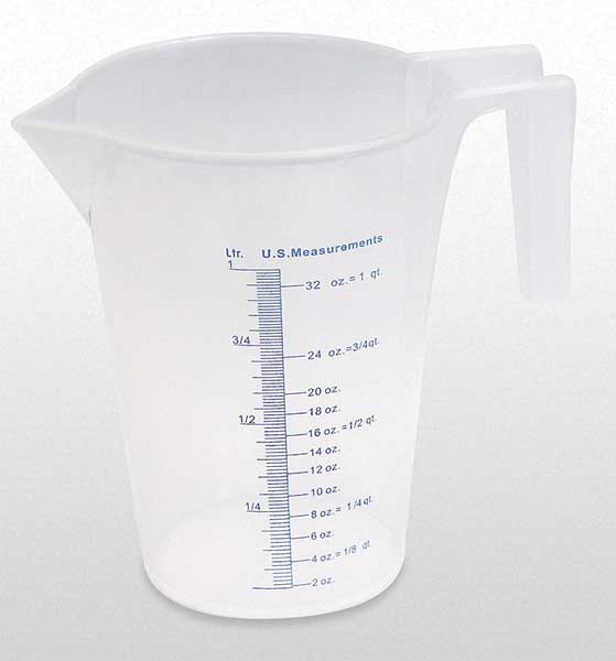 Measuring Container, Fixed Spout, 1 Quart