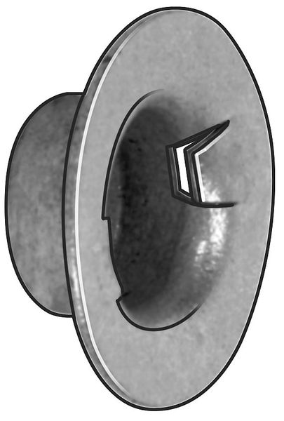 External Retaining Ring, Steel Zinc Plated Finish, 1/2 in Shaft Dia, 25 PK