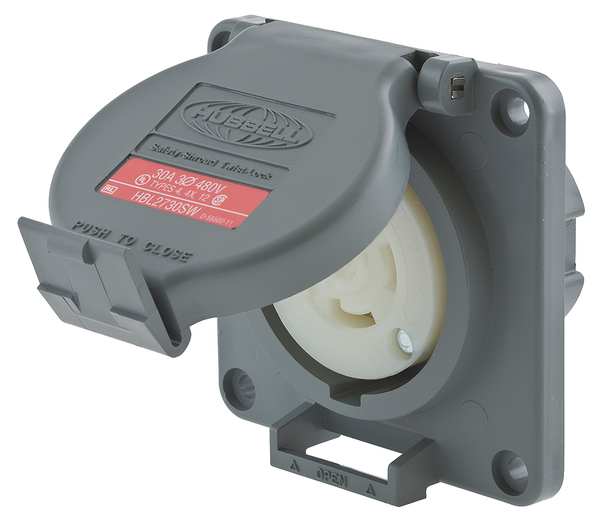 30A Watertight Twist-Lock Receptacle 3P 4W 480VAC