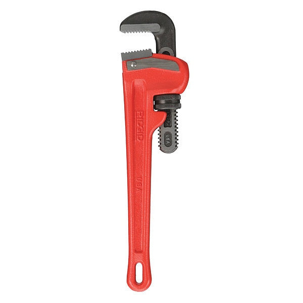 12 in L 2 in Cap. Cast Iron Straight Pipe Wrench