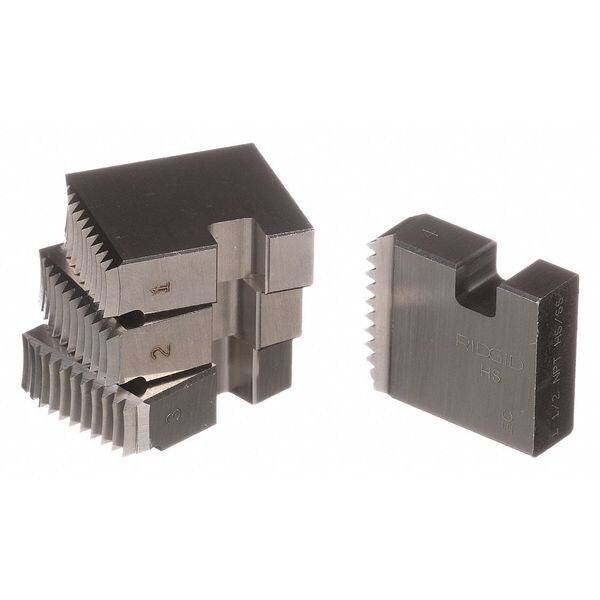 Pipe Thread Die, 1 1/2In, For SS, 4Pc