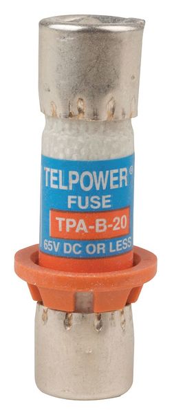 Telecom Protection Fuse, Fast Acting, 20 A, TPA Series, Not Rated, 65V DC, 1-1/2