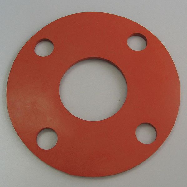 Flange Gasket, Full Face, 1 1/2In, Silicone
