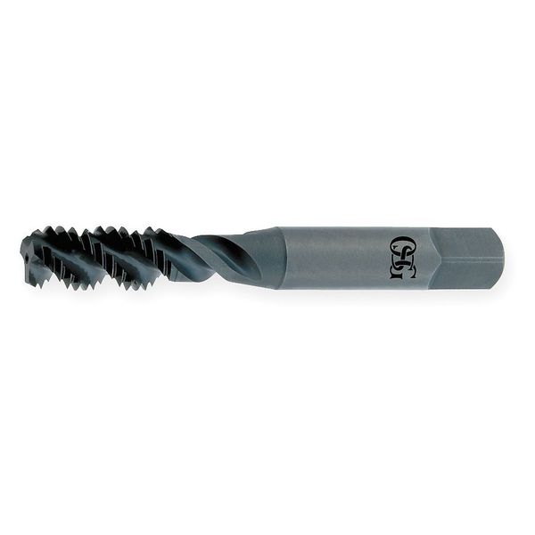 Spiral Flute Tap, #10-24, Bottoming, UNC, 3 Flutes, Oxide