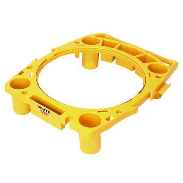 44 gal Rim Caddy, 26 1/2 in W/Dia, Yellow, Resin