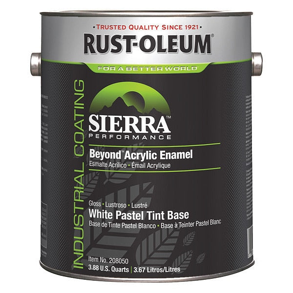 Interior/Exterior Paint, Glossy, Water Base, White Pastel, 1 gal