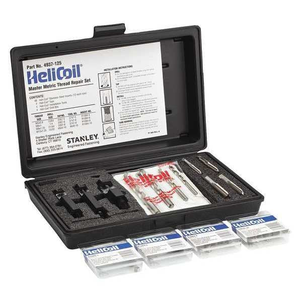 Free-Running Helical Insert Repair Kit, Helical Inserts, M10-1.25, M5-0.8, M6-1, M8-1.25, Plain
