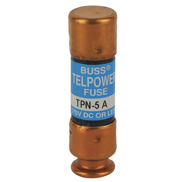 Telecom Protection Fuse, Fast Acting, 5 A, TPN Series, Not Rated, 170V DC, 2