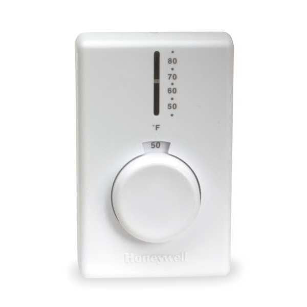 Line Volt Mechanical Tstat, Open on Rise, Vertical, SPST