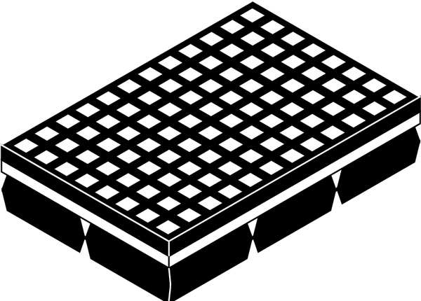 Vibration Isolation Pad, 4x4x1 1/4 In