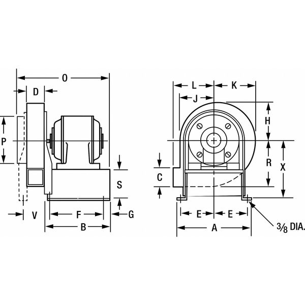 Blower, 8 15/16 In