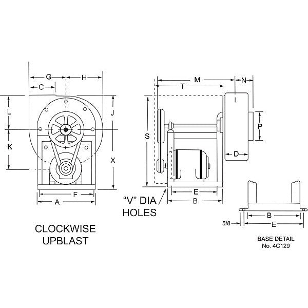 Blower, w/ Dr Pkg, 10 5/8 Dia, 208-230/460V