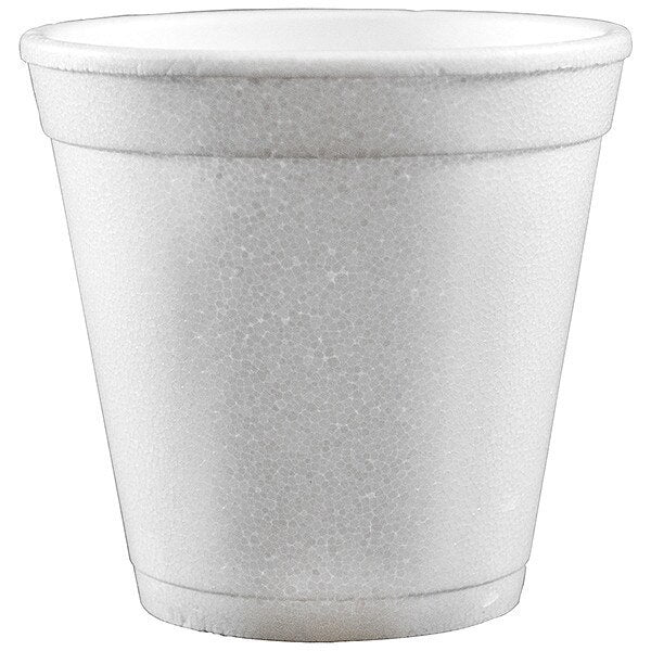Disposable Cold/Hot Cup 4 oz. White, Foam, Pk1000