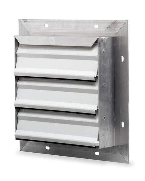 10 in Backdraft Damper / Wall Shutter, 10-1/2 in x 10-1/2 in