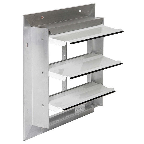 16 in Backdraft Damper / Wall Shutter, 16-1/2 in x 16-1/2 in