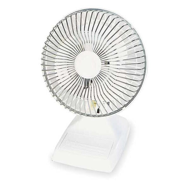 Floor Fan, 6 in, Non-Oscillating, 2 Speeds, 120VAC, Tilting Head