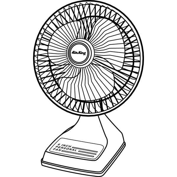 Floor Fan, 6 in, Non-Oscillating, 2 Speeds, 120VAC, Tilting Head