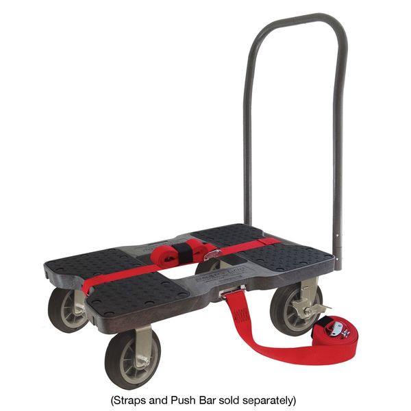 Gen. Prpose Dolly, Open, Flush, 1500lb, Blk