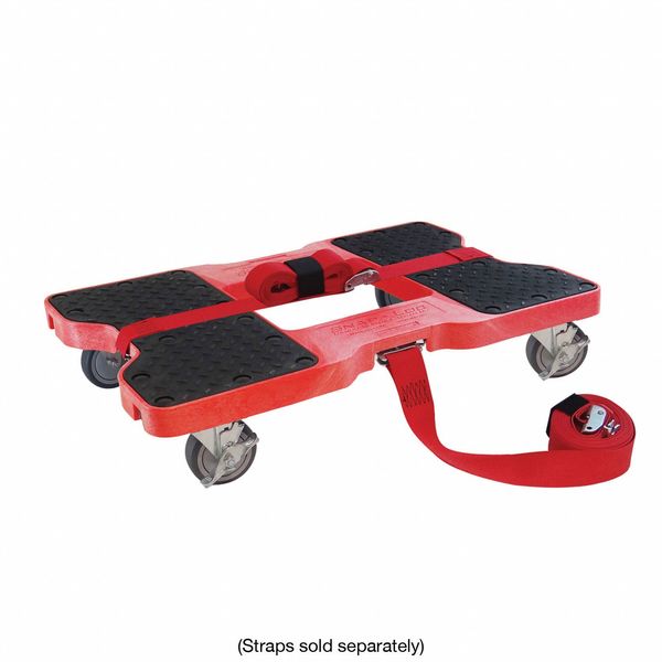 Gen. Prpose Dolly, Open, Flush, 7in H., Red