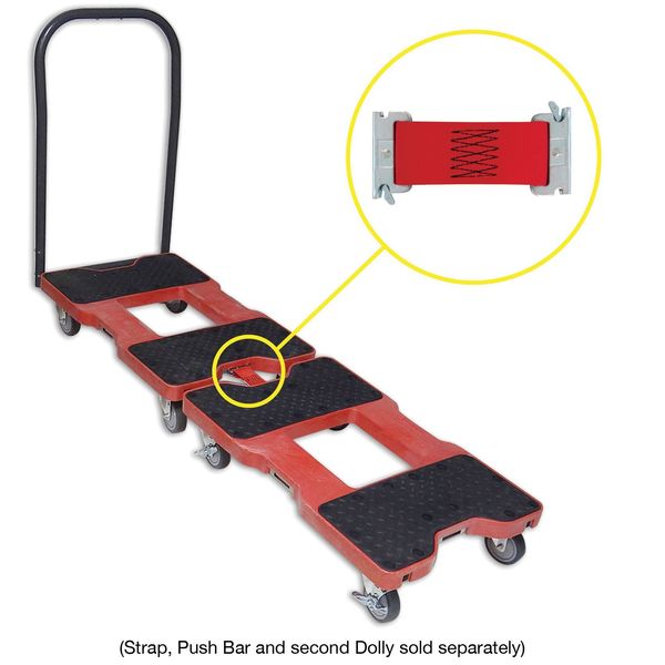 Gen. Prpose Dolly, Open, Flush, 7in H., Red