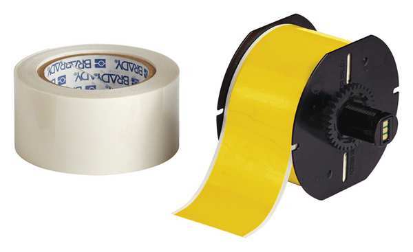 Label Tape Roll, Yellow, 2-1/4 in. W