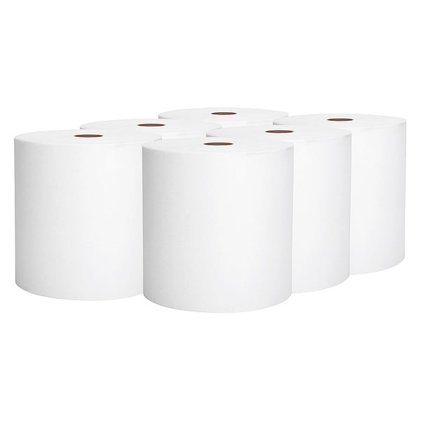 Essential Hardwound Paper Towels, 1, Continuous Roll, 950 ft, White, 6 PK