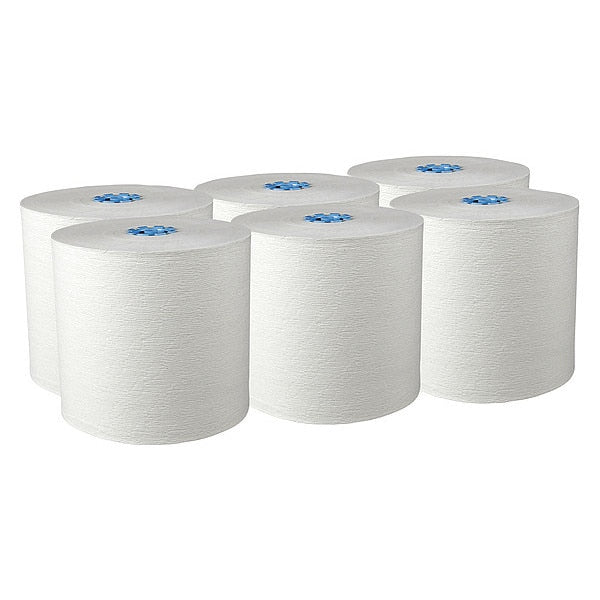 Hard Roll Paper Towels for Blue Core Dispensers, White, (700'/Roll, 6 Rolls/Case, 4,200'/Case)