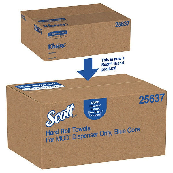 Hard Roll Paper Towels for Blue Core Dispensers, White, (700'/Roll, 6 Rolls/Case, 4,200'/Case)