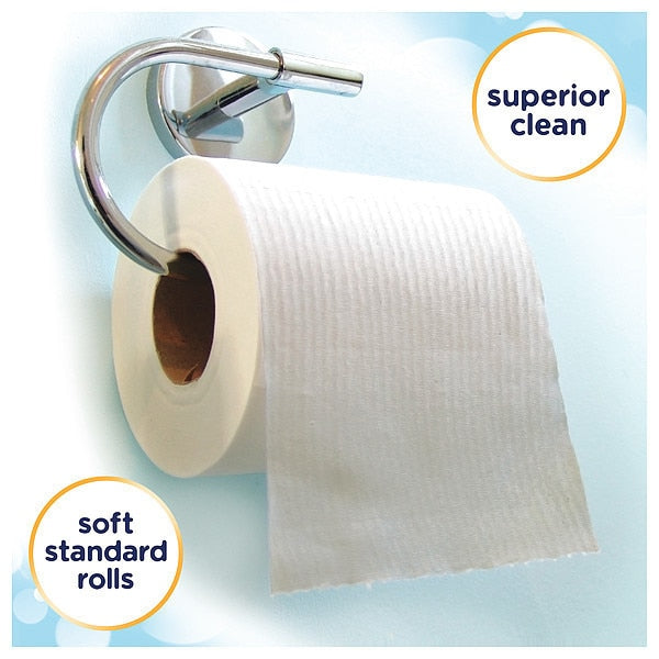 Professional Standard Roll Toilet Paper, 2-Ply, White, (451 Sheets/Roll, 60 Rolls/Case)